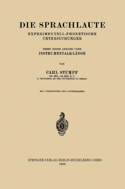 Buy Die Sprachlaute (English, Carl Stumpf) — BookShops.in
