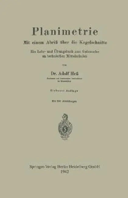Buy Planimetrie (English, Adolf Hess) — BookShops.in