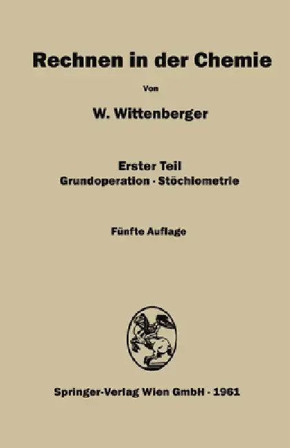 Buy Rechnen in der Chemie (English, Walter Wittenberger) — BookShops.in