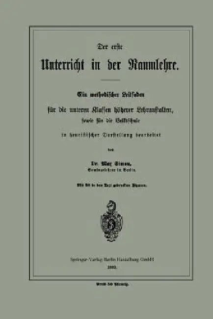 Buy Der Erste Unterricht in Der Raumlehre (English, Max Simon) — BookShops.in