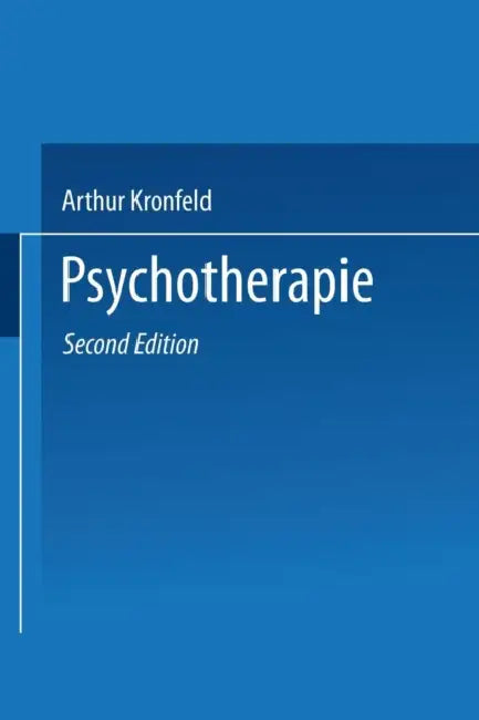 Buy Psychotherapie (English, Arthur Kronfeld) — BookShops.in