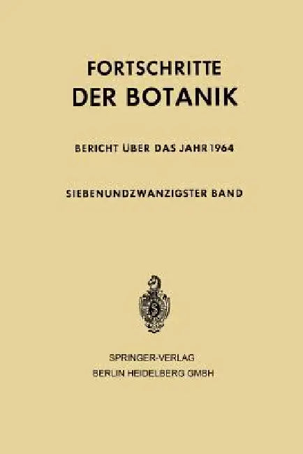 Buy Fortschritte Der Botanik (English, Erwin Bünning Heinz Ellenberg Kar Sitte) — BookShops.in