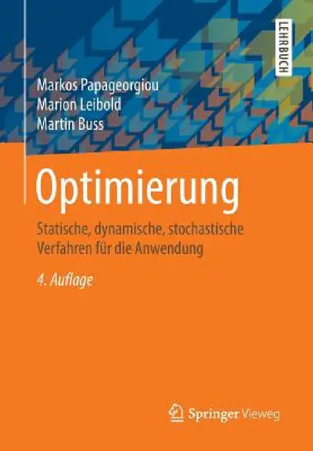 Optimierung (English, Markos Papageorgiou | Marion Leibold | Martin Buss)