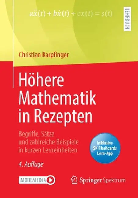 Buy Höhere Mathematik in Rezepten (English, Christian Karpfinger) — BookShops.in