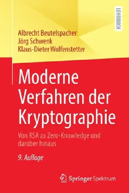 Moderne Verfahren Der Kryptographie (English, Albrecht Beutelspacher | Jörg Schwenk | Klaus-Dieter Wolfenstetter)