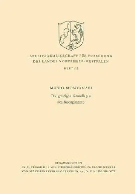 Buy Die Geistigen Grundlagen Des Risorgimento (English, Mario Montanari) — BookShops.in