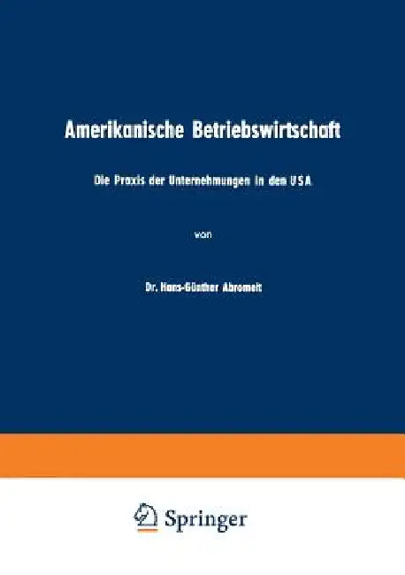 Buy Amerikanische Betriebswirtschaft (English, Hans-Günther Abromeit) — BookShops.in