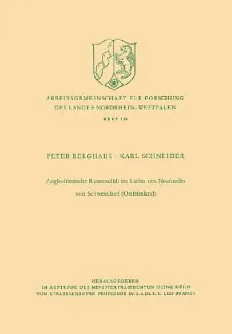 Buy Anglo-Friesische Runensolidi Im Lichte Des Neufundes Von Schweindorf (Ostfriesland) (English, Peter Berghaus) — BookShops.in