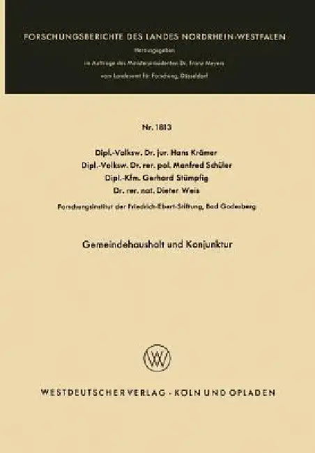 Buy Gemeindehaushalt Und Konjunktur (English, Hans Krämer) — BookShops.in