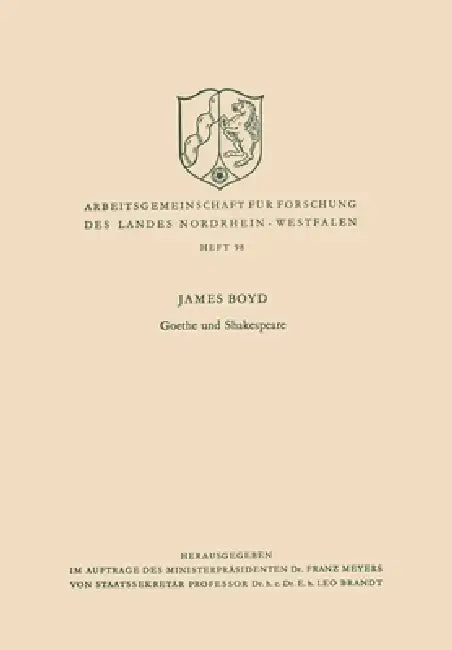 Goethe und Shakespeare (English, James Boyd)