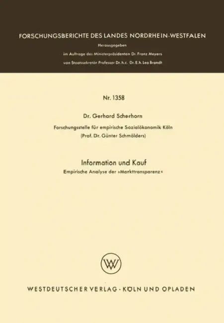 Buy Information Und Kauf (English, Gerhard Scherhorn) — BookShops.in