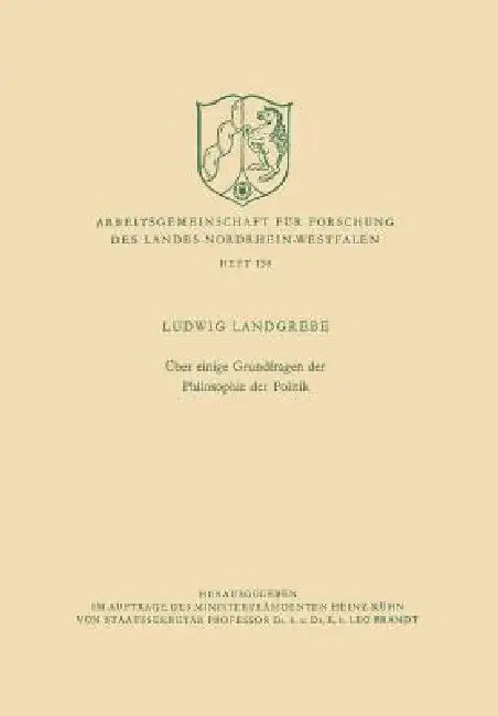 Buy Über Einige Grundfragen Der Philosophie Der Politik (English, Ludwig Landgrebe) — BookShops.in