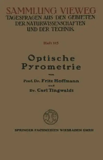 Buy Optische Pyrometrie (English, Fritz Hoffmann) — BookShops.in