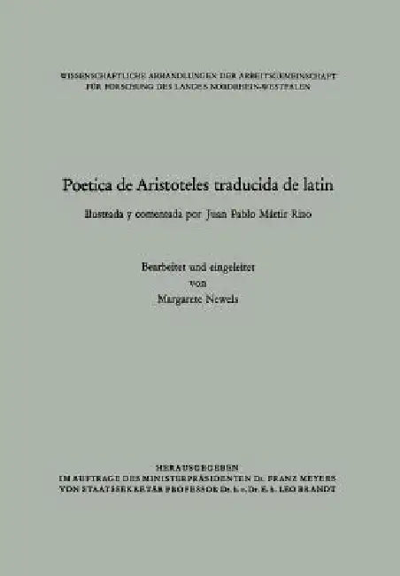 Buy Poetica de Aristoteles Traducida de Latin (English, Juan Pablo Mártir Rizo) — BookShops.in