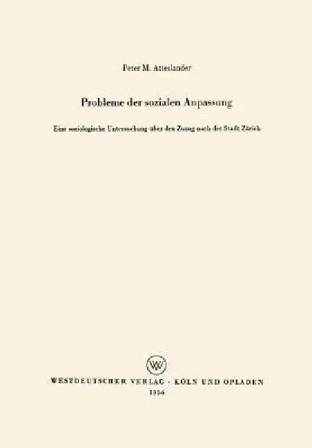 Buy Probleme Der Sozialen Anpassung (English, Peter Atteslander) — BookShops.in