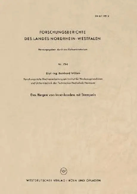 Buy Das Biegen Von Innenborden Mit Stempeln (English, Reinhard Wilken) — BookShops.in