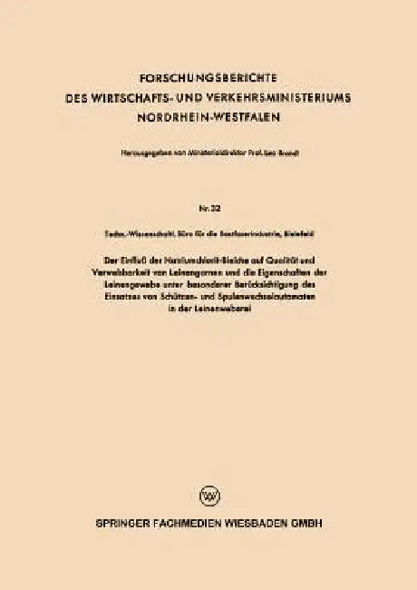 Buy Der Einfluß Der Natriumchlorit-Bleiche Auf Qualität Und Verwebbarkeit Von Leinengarnen Und Die Eigen (English, Techn -Wissenschaftl Büro Die Bastfaseri) — BookShops.in