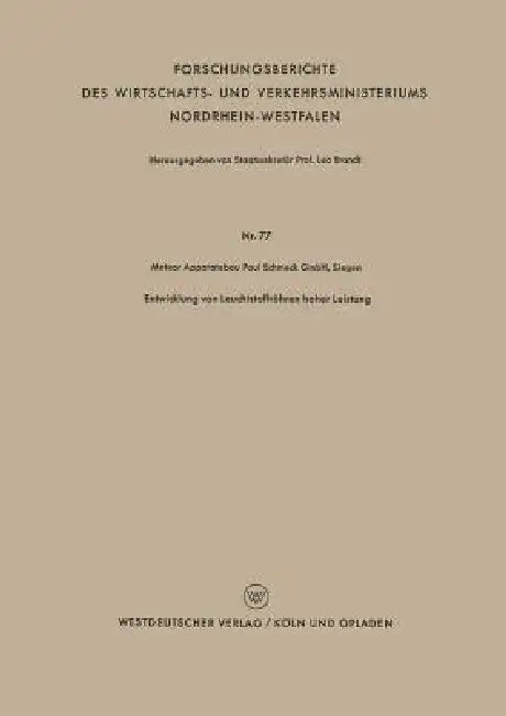 Buy Entwicklung Von Leuchtstoffröhren Hoher Leistung (English, Meteor Apparatebau Paul Schmeck Gmbh Sie) — BookShops.in