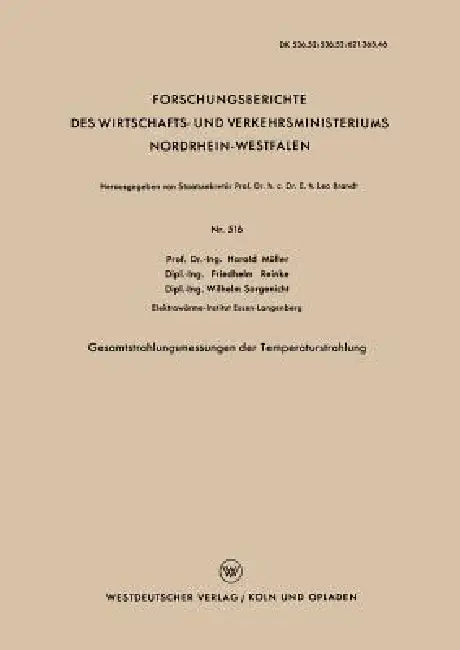 Buy Gesamtstrahlungsmessungen Der Temperaturstrahlung (English, Harald Müller) — BookShops.in