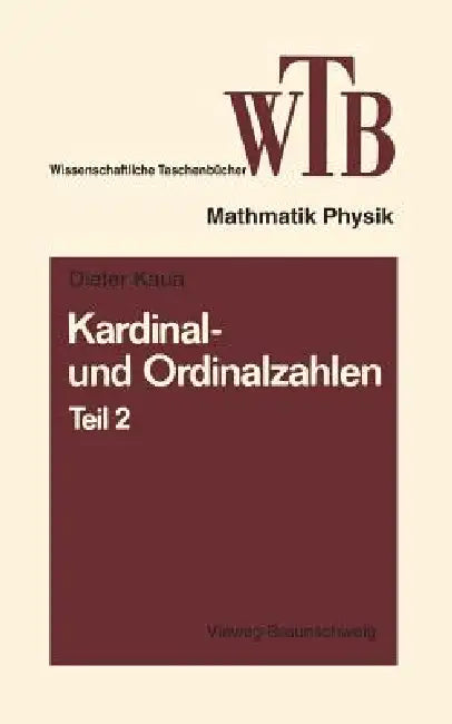 Buy Kardinal- Und Ordinalzahlen (English, Dieter Klaua) — BookShops.in