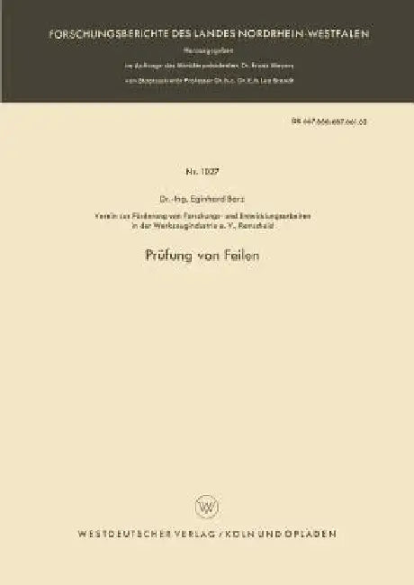 Prüfung Von Feilen (English, Eginhard Barz)