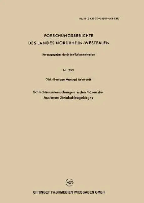 Buy Schlechtenuntersuchungen in Den Flözen Des Aachener Steinkohlengebirges (English, Manfred Reinhardt) — BookShops.in