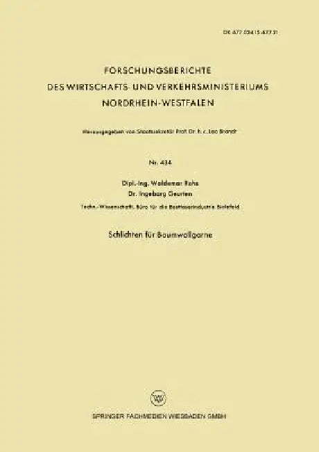 Buy Schlichten Für Baumwollgarne (English, Waldemar Rohs) — BookShops.in