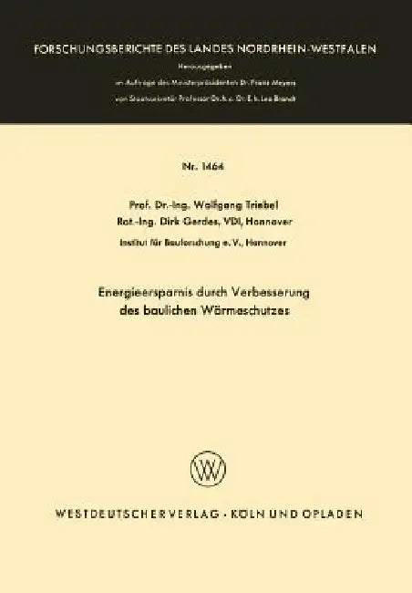 Buy Energieersparnis Durch Verbesserung Des Baulichen Wärmeschutzes (English, Wolfgang Triebel) — BookShops.in