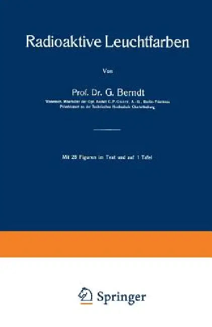 Buy Radioaktive Leuchtfarben (English, Georg Berndt) — BookShops.in