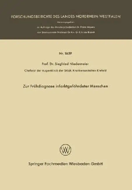 Buy Zur Frühdiagnose Infarktgefährdeter Menschen (English, Siegfried Niedermeier) — BookShops.in