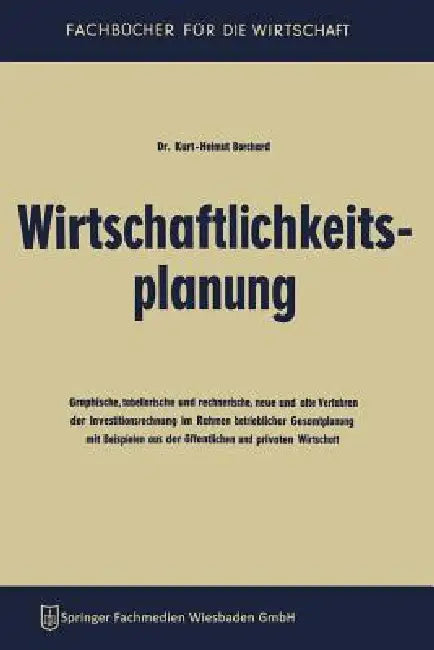 Buy Wirtschaftlichkeitsplanung (English, Kurt-Helmut Borchard) — BookShops.in