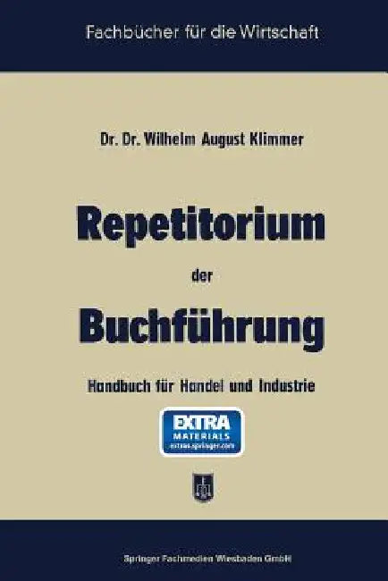 Buy Repetitorium Der Buchführung (English, August Klimmer) — BookShops.in