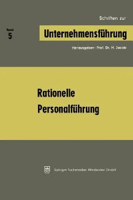 Buy Rationelle Personalführung (English, H. Jacob) — BookShops.in