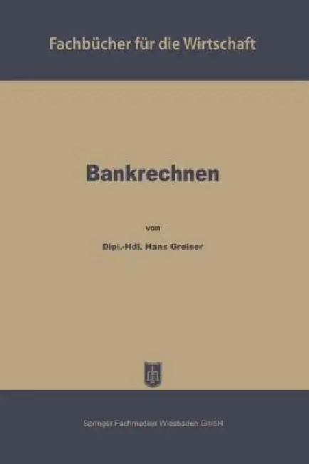 Buy Bankrechnen (English, Hans Greiser) — BookShops.in