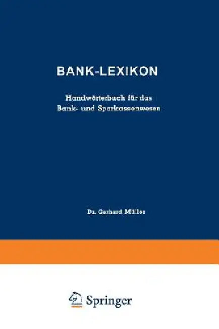 Buy Bank-Lexikon (English, Gerhard Müller) — BookShops.in