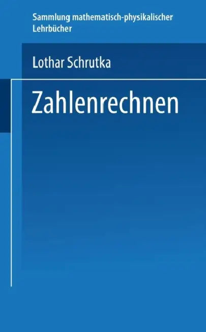Buy Zahlenrechnen (English, Lothar Schrutka) — BookShops.in