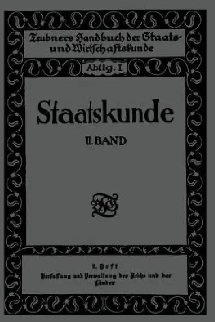 Buy Staatskunde (English, Walter Jellinek) — BookShops.in