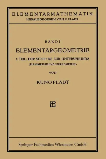 Elementargeometrie (English, Kuno Fladt)