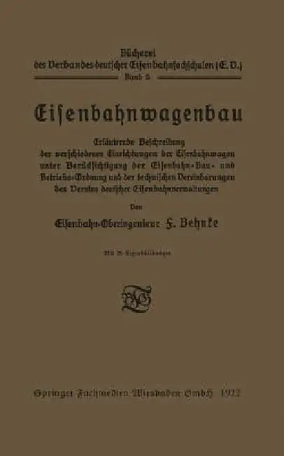 Buy Eisenbahnwagenbau (English, F. Behnke) — BookShops.in