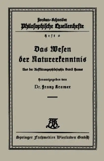 Buy Das Wesen Der Naturerkenntnis (English, Franz Kramer) — BookShops.in