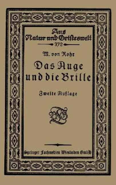 Buy Das Auge Und Die Brille (English, M. Vonrohr) — BookShops.in