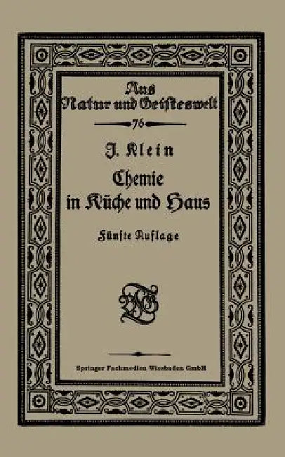 Buy Chemie in Küche Und Haus (English, Joseph Klein) — BookShops.in