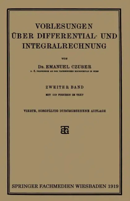 Buy Vorlesungen Über Differential- Und Integralrechnung (English, Emanuel Czuber) — BookShops.in