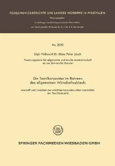 Buy Die Textilkonjunktur Im Rahmen Des Allgemeinen Wirtschaftsablaufs (English, Hans Peter Lösch) — BookShops.in
