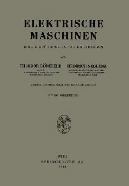 Buy Elektrische Maschinen (English, Theodor Bödefeld | Heinrich Sequenz) — BookShops.in