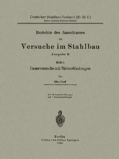 Buy Dauerversuche Mit Nietverbindungen (English, Otto Graf) — BookShops.in