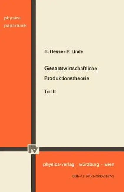 Buy Gesamtwirtschaftliche Produktionstheorie (English, H. Hesse | R. Linde) — BookShops.in