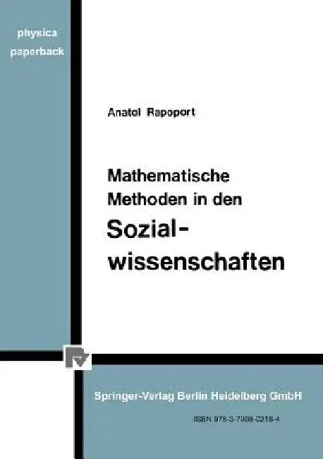 Mathematische Methoden in Den Sozialwissenschaften (English, A. Rapoport)