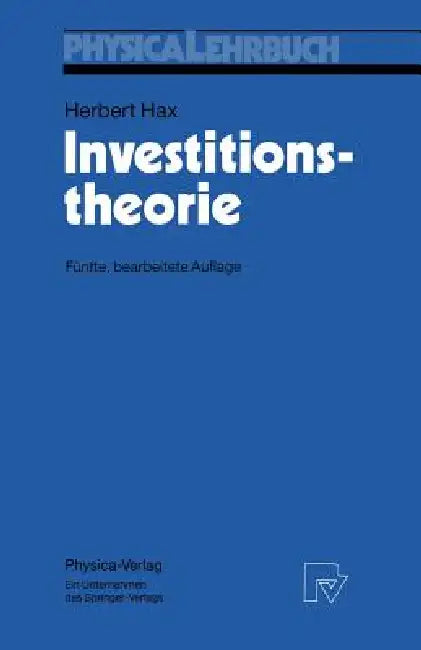 Buy Investitionstheorie (English, Herbert Hax) — BookShops.in
