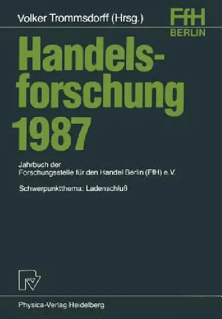 Buy Handelsforschung 1987 (English, Volker Trommsdorff) — BookShops.in